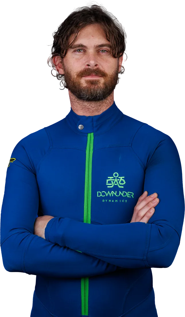 Mason Corby in his Downunder Dynamics suit