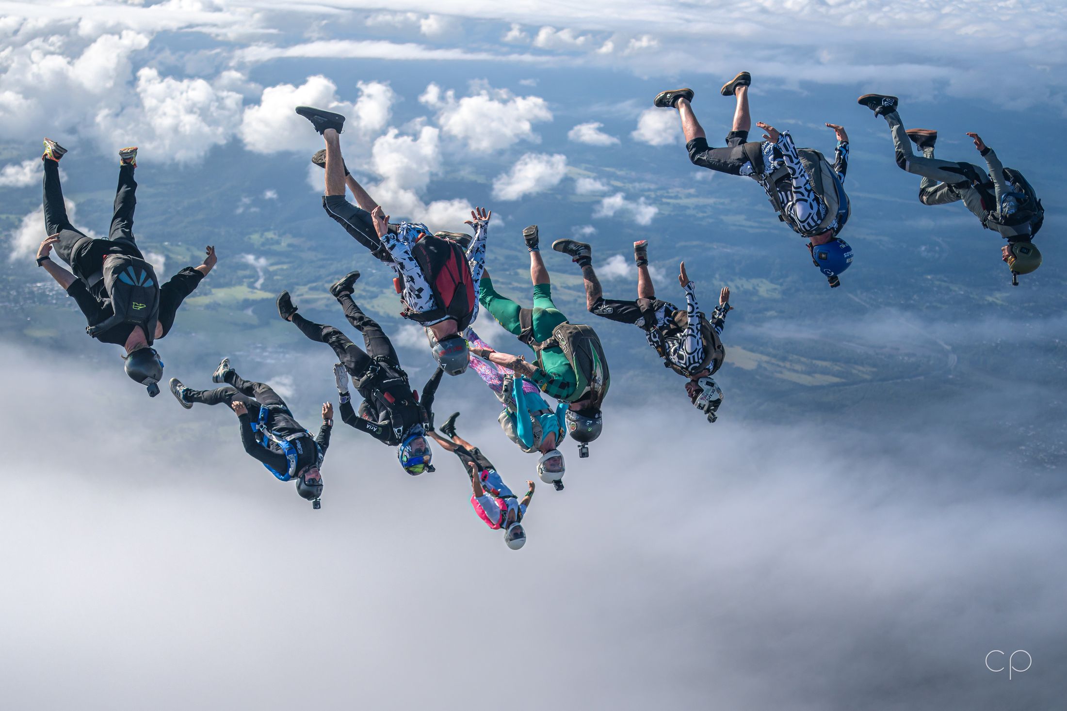 An angle group skimming the cloud tops