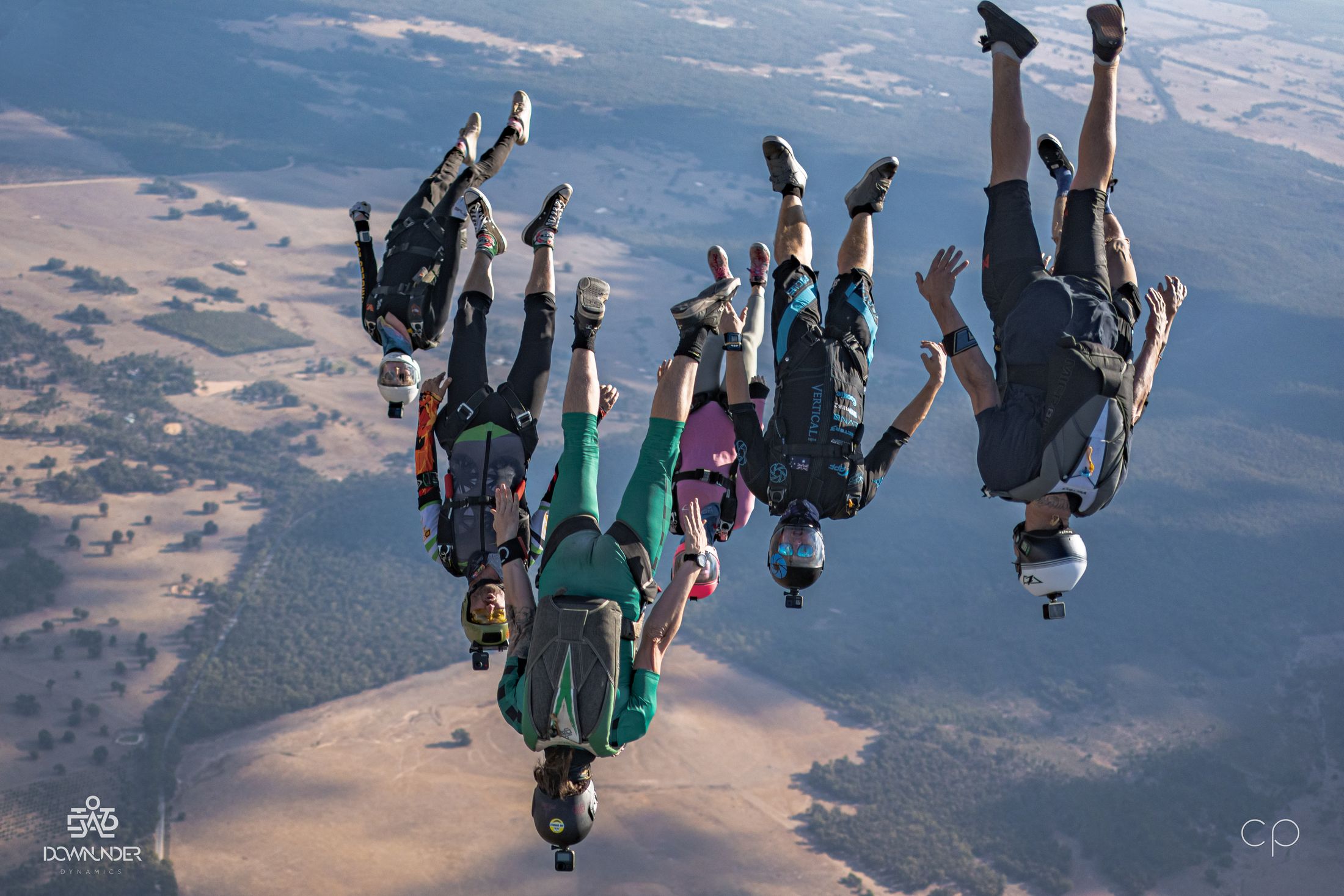 A head-down group over the paddocks