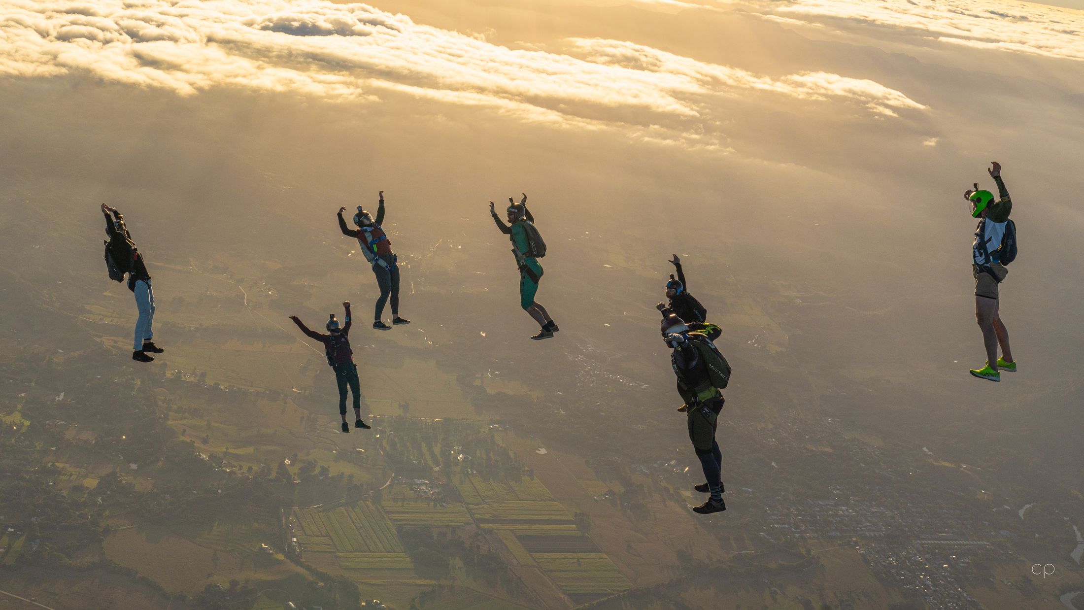 A head-up line in low sun