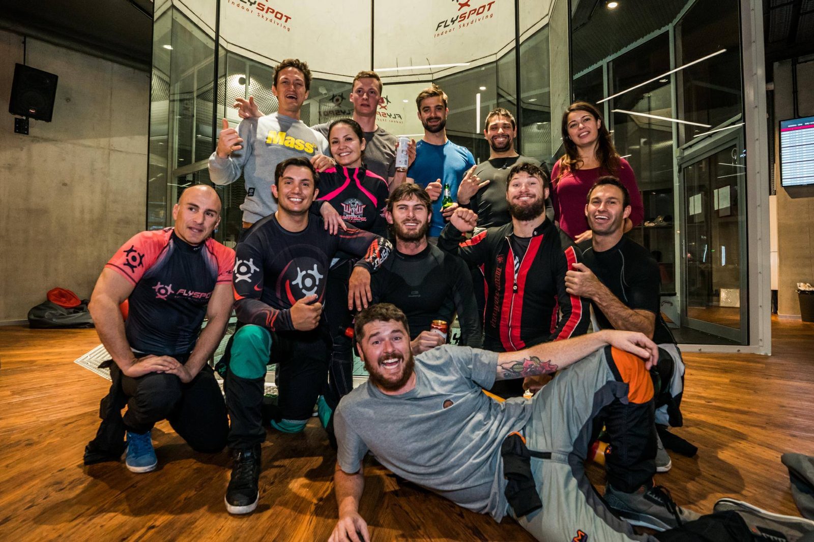 A tunnel camp group at Flyspot Poland